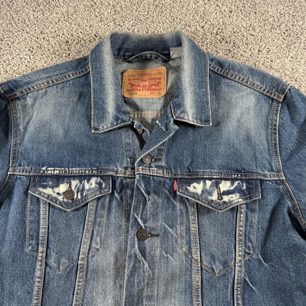 Vintage Levis Jacket Men XL 72334 Boxy Fit Trucker Type III 90s Acid Wash Grunge - Picture 2 of 15
